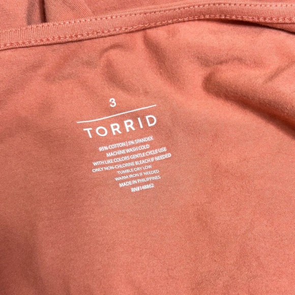 New! Torrid Foxy Notch Neck Cap Sleeve Shirt in Desert Sand Womens Size 3X - Picture 8 of 10